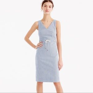 J Crew seersucker v neck nautical dress